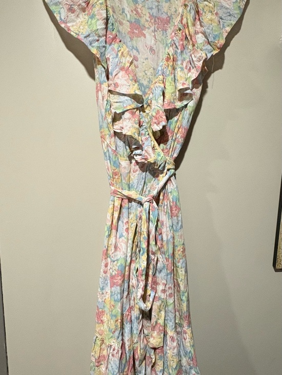Joe Fresh Dresses & Skirts - NWT Jillian Harris Pastel Floral Ruffle Maxi Dress - Lightweight Summer Wrap